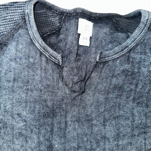 Urban outfitters bdg pointelle baby tee waffle long sleeve sz m - Picture 5 of 5